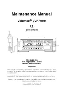 arcomed_volumed_uvp-7000_-_maintenance_manual