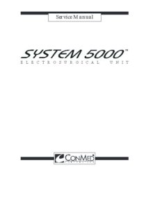 conmed_system_5000_esu_-_service_manual