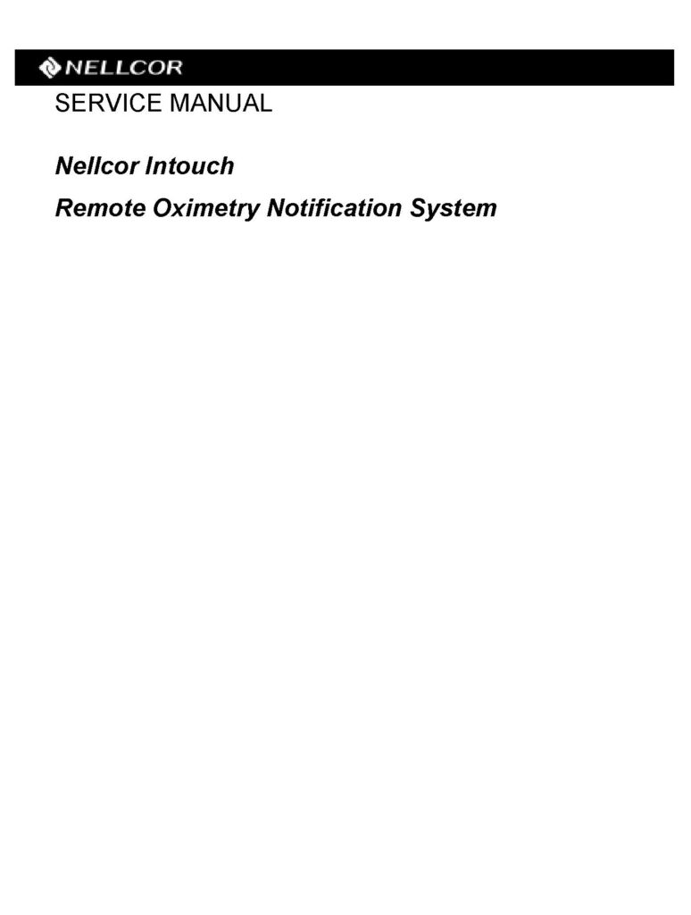 Ntouch Remote Nellcor Intouch Remote Oximetry Service_manual – Goldenbiomed